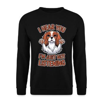 Cavalier King Charles Spaniel Saying Dog Gift - Unisex Sweatshirt - black - Front - Alina (178cm) & Michal (187cm)