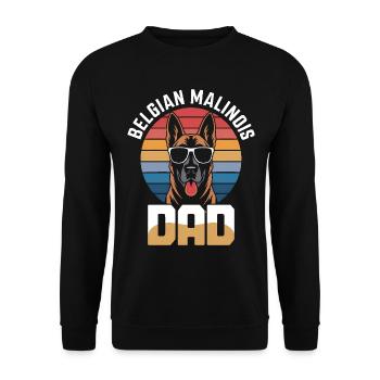 Belgian Shepherd Saying Malinois Gift - Unisex Sweatshirt - black - Front - Alina (178cm) & Michal (187cm)