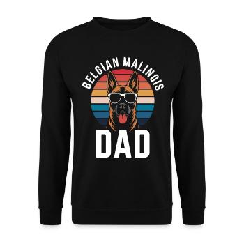 Berger Belge Dicton Malinois Cadeau - Sweat-shirt Unisexe - noir - Devant - Alina (178cm) & Michal (187cm)
