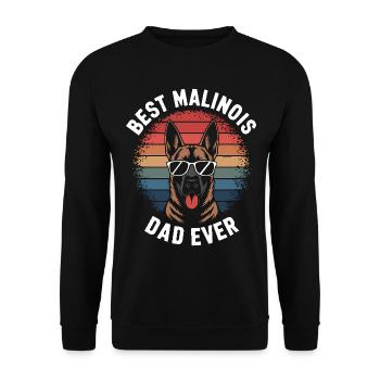 Berger Belge Dicton Malinois Cadeau - Sweat-shirt Unisexe - noir - Devant - Alina (178cm) & Michal (187cm)