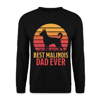Berger Belge Dicton Malinois Cadeau - Sweat-shirt Unisexe - noir - Devant - Alina (178cm) & Michal (187cm)