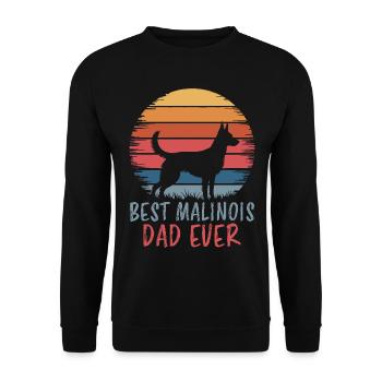 Belgian Shepherd Saying Malinois Gift - Unisex Sweatshirt - black - Front - Alina (178cm) & Michal (187cm)