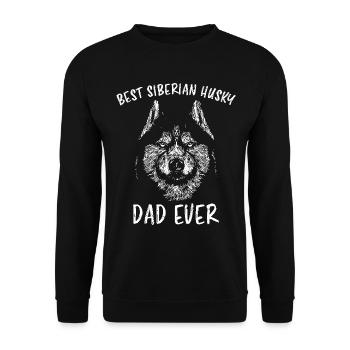 Siberian Husky Spruch Siberian Huskies Geschenk - Unisex Pullover - Schwarz - Vorne - Alina (178cm) & Michal (187cm)