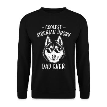 Siberian Husky Spruch Siberian Huskies Geschenk - Unisex Pullover - Schwarz - Vorne - Alina (178cm) & Michal (187cm)