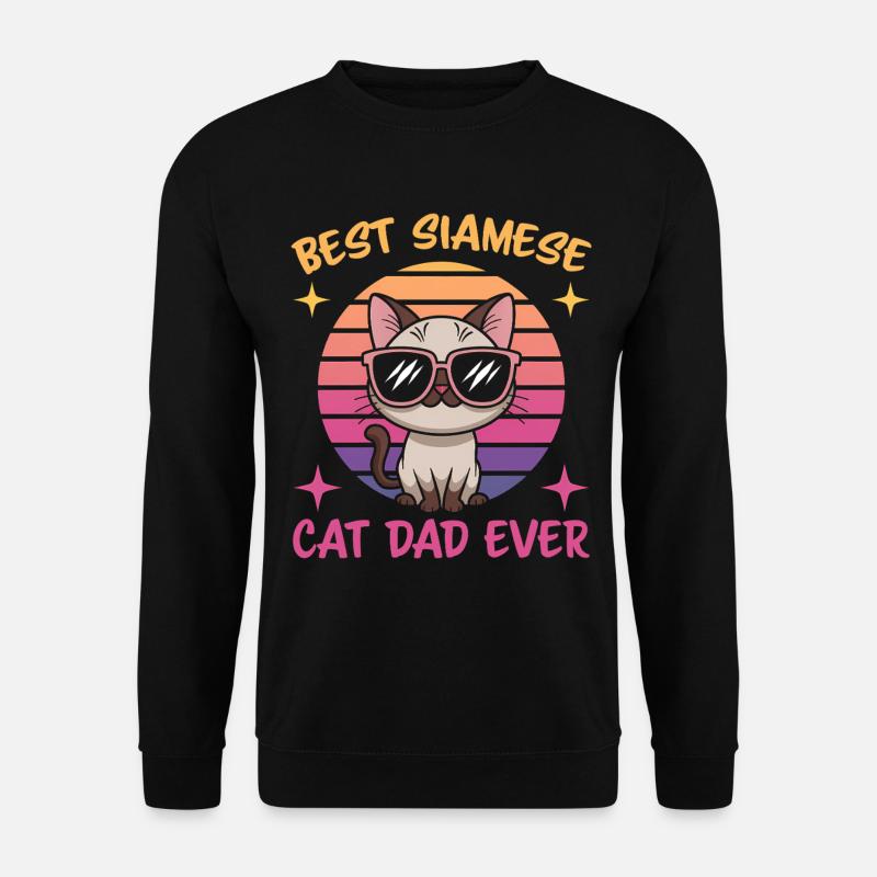 Gatto siamese che dice, gatto siamese, papà, regalo per gatto siamese - Felpa unisex - nero