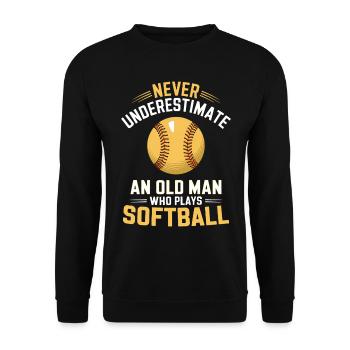 Softball Dire Sports Drôle Softball Cadeau - Sweat-shirt Unisexe - noir - Devant - Alina (178cm) & Michal (187cm)
