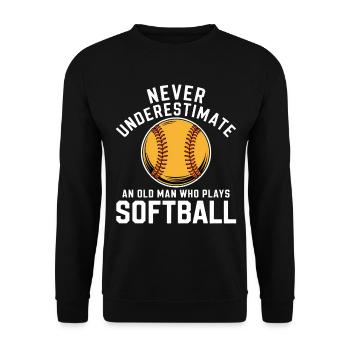 Softball Dire Sports Drôle Softball Cadeau - Sweat-shirt Unisexe - noir - Devant - Alina (178cm) & Michal (187cm)