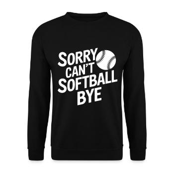 Softball Joueur de softball Drôle de cadeau de softball - Sweat-shirt Unisexe - noir - Devant - Alina (178cm) & Michal (187cm)