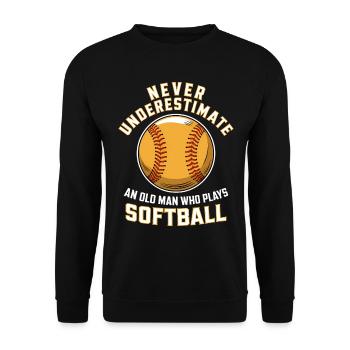 Softball Dire Sports Drôle Softball Cadeau - Sweat-shirt Unisexe - noir - Devant - Alina (178cm) & Michal (187cm)