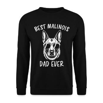 Berger Belge Dicton Malinois Cadeau - Sweat-shirt Unisexe - noir - Devant - Alina (178cm) & Michal (187cm)
