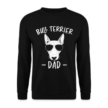 Bull Terrier Dad Scretch - Sweat-shirt Unisexe - noir - Devant - Alina (178cm) & Michal (187cm)