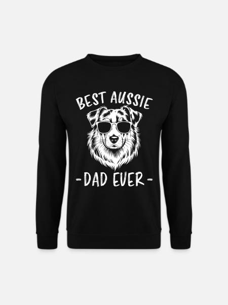 Australian Shepherd Papa Lustiges Aussie Geschenk - Unisex Pullover - Schwarz