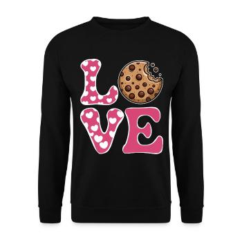 Cookies Saying Chocolate Cookies Funny Cookie Gift - Unisex Sweatshirt - black - Front - Alina (178cm) & Michal (187cm)