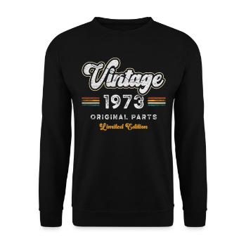 Millésime 1973 Anniversaire Rétro - Sweat-shirt Unisexe - noir - Devant - Alina (178cm) & Michal (187cm)