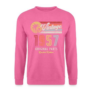 Millésime 1957 Anniversaire Rétro - Sweat-shirt Unisexe - rose - Devant