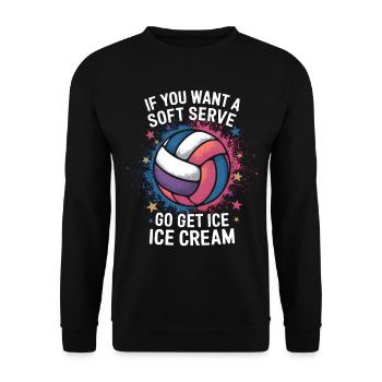 volley-ball dire drôle de cadeau de volley-ball - Sweat-shirt Unisexe - noir - Devant - Alina (178cm) & Michal (187cm)