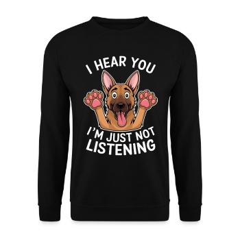 German Shepherd Saying German Shepherd Gift - Unisex Sweatshirt - black - Front - Alina (178cm) & Michal (187cm)