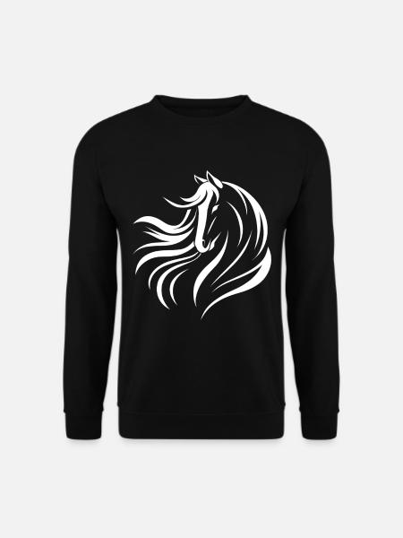 Pferde Spruch Reitsport Lustiges Pferde Geschenk - Unisex Pullover - Schwarz