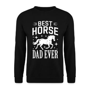 Pferde Spruch Reitsport Lustiges Pferde Geschenk - Unisex Pullover - Schwarz - Vorne - Alina (178cm) & Michal (187cm)