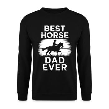 Pferde Spruch Reitsport Lustiges Pferde Geschenk - Unisex Pullover - Schwarz - Vorne - Alina (178cm) & Michal (187cm)