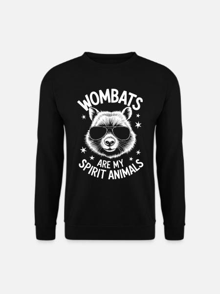 Wombat Spruch Australien Lustiges Wombats Geschenk - Unisex Pullover - Schwarz