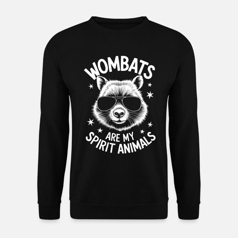 Wombat Spruch Australien Lustiges Wombats Geschenk - Unisex Pullover - Schwarz