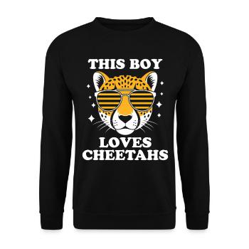 Guépard disant Afrique Drôle Cadeau de guépard - Sweat-shirt Unisexe - noir - Devant - Alina (178cm) & Michal (187cm)