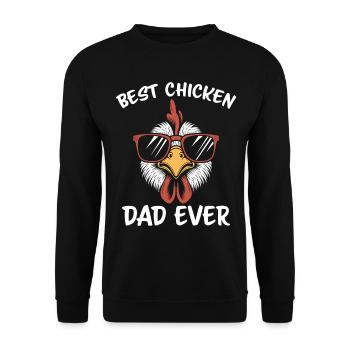 Poulet Disant Coq Fermier Drôle Poulet Cadeau - Sweat-shirt Unisexe - noir - Devant - Alina (178cm) & Michal (187cm)