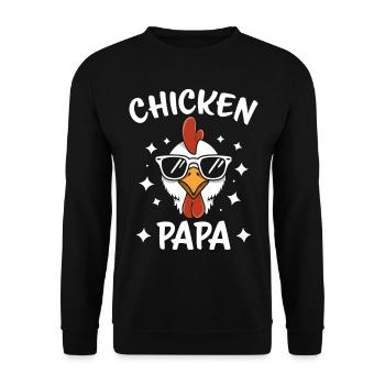 Poulet Disant Coq Fermier Drôle Poulet Cadeau - Sweat-shirt Unisexe - noir - Devant - Alina (178cm) & Michal (187cm)