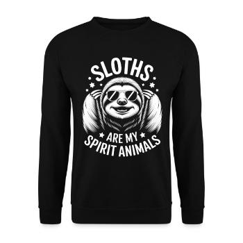 Sloth Saying, Sloths, Funny, Sloth Gift - Unisex Sweatshirt - black - Front - Alina (178cm) & Michal (187cm)