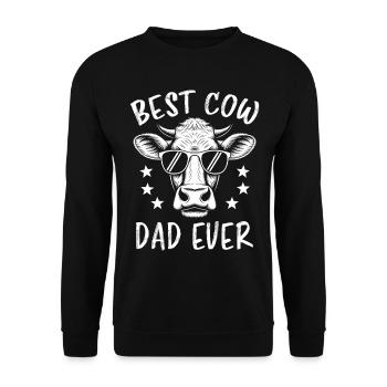 Kuh Spruch Kühe Landwirt Lustiges Kuh Geschenk - Unisex Pullover - Schwarz - Vorne - Alina (178cm) & Michal (187cm)