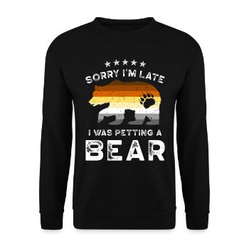 Gay Bears Pride Drôle Patte Look Rétro - Sweat-shirt Unisexe - noir - Devant - Alina (178cm) & Michal (187cm)