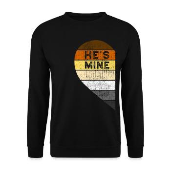 Bären Pride Partner Herz I'm His He's Mine Set - Unisex Pullover - Schwarz - Vorne - Alina (178cm) & Michal (187cm)