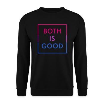 Lustig Bi Farben Bisexuell Pride Aussage - Unisex Pullover - Schwarz - Vorne - Alina (178cm) & Michal (187cm)