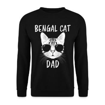 Bengalkatze Spruch Lustiges Bengalkatzen Geschenk - Unisex Pullover - Schwarz - Vorne - Alina (178cm) & Michal (187cm)