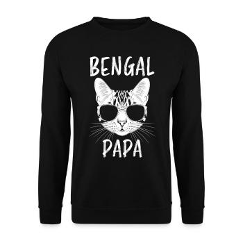 Bengalkatze Spruch Lustiges Bengalkatzen Geschenk - Unisex Pullover - Schwarz - Vorne - Alina (178cm) & Michal (187cm)