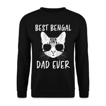 Bengalkatze Spruch Lustiges Bengalkatzen Geschenk - Unisex Pullover - Schwarz - Vorne - Alina (178cm) & Michal (187cm)