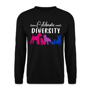 Bisexual Pride Celebrations Diversity Dogs Bi Colors - Unisex Sweatshirt - black - Front - Alina (178cm) & Michal (187cm)