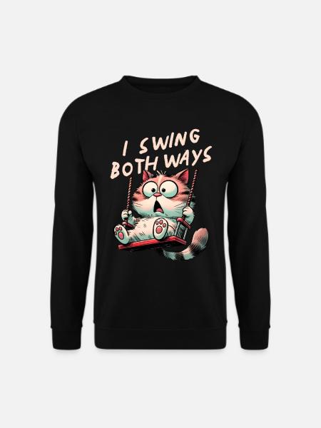Bisexual Pride Funny Cat Bi Pride - Unisex Sweatshirt - black