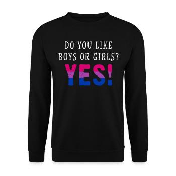 Drôle Bi Couleurs Bisexe Fierté - Sweat-shirt Unisexe - noir - Devant - Alina (178cm) & Michal (187cm)