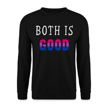 Les deux est bon bisexuel drapeau couleurs fierté - Sweat-shirt Unisexe - noir - Devant - Alina (178cm) & Michal (187cm)