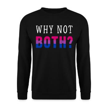 Bisexual Pride Flag Colors Humorous Saying - Unisex Sweatshirt - black - Front - Alina (178cm) & Michal (187cm)