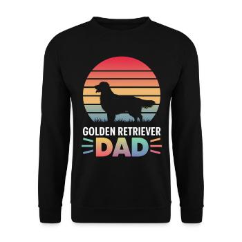 Golden Retriever Spruch Golden Retriever Geschenk - Unisex Pullover - Schwarz - Vorne - Alina (178cm) & Michal (187cm)