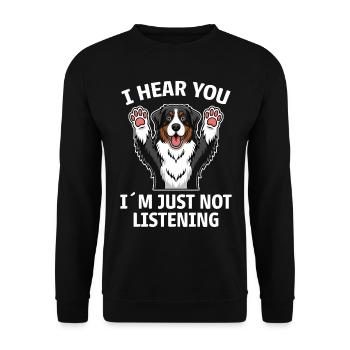 Bouvier bernois Dicton bouvier bernois - Sweat-shirt Unisexe - noir - Devant - Alina (178cm) & Michal (187cm)
