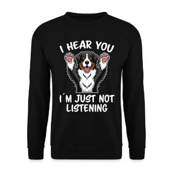 Bouvier bernois Dicton bouvier bernois - Sweat-shirt Unisexe - noir - Devant - Alina (178cm) & Michal (187cm)