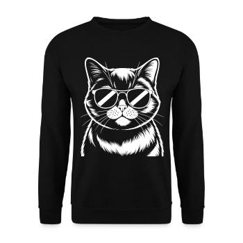 British Shorthair Design Cadeau de chat drôle - Sweat-shirt Unisexe - noir - Devant - Alina (178cm) & Michal (187cm)