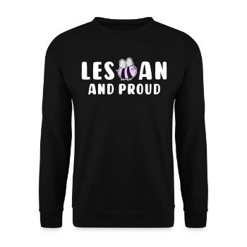 Sweet Bee Lesbian Pride LGBT Queer Statement - Unisex Sweatshirt - black - Front - Alina (178cm) & Michal (187cm)