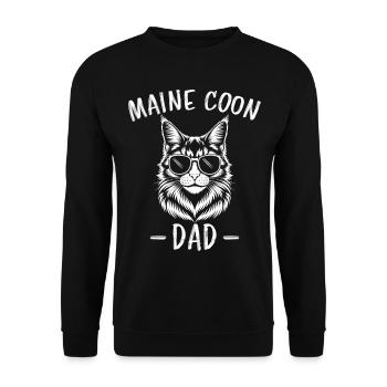 Maine Coon Saying Funny Maine Coon Gift - Unisex Sweatshirt - black - Front - Alina (178cm) & Michal (187cm)