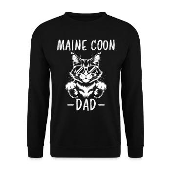 Maine Coon Saying Funny Maine Coon Gift - Unisex Sweatshirt - black - Front - Alina (178cm) & Michal (187cm)