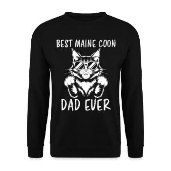Maine Coon Saying Funny Maine Coon Gift - Unisex Sweatshirt - black - Front - Alina (178cm) & Michal (187cm)